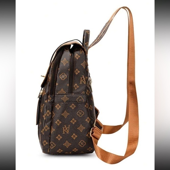 Elegant Women's PU Leather Vintage Flower Patchwork Large Capacity Backp… - Picture 2 of 5